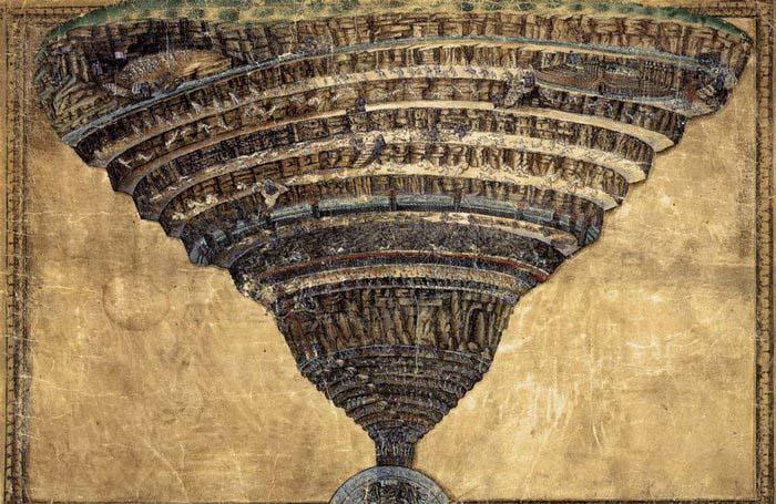 BOTTICELLI, Sandro The Abyss of Hell France oil painting art